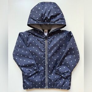 Petit Bateau Kids Unisex Navy Sailboat Print Fleece-Lined  Jacket - Size 36M